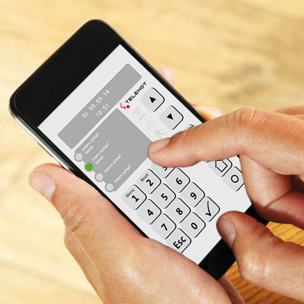 Sie können Ihre Alarmanlage mit Ihrem Handy bedienen