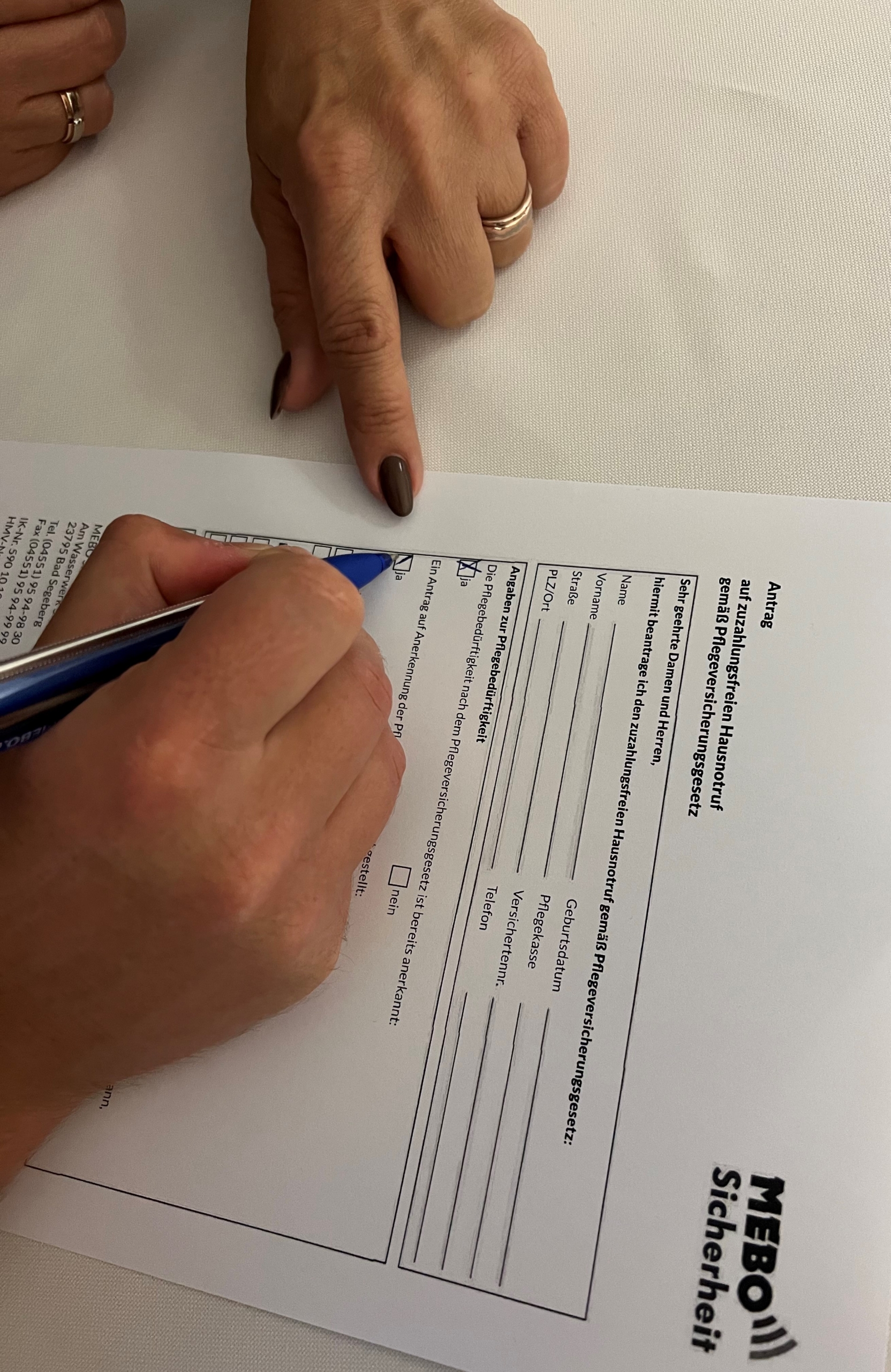 Antrag für die Krankenkasse ausfüllen